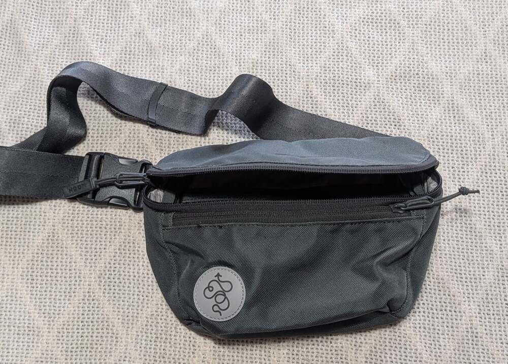 Baboon to the Moon Cordura Fanny Pack Gray Belt Bag Crossbody Travel Sling